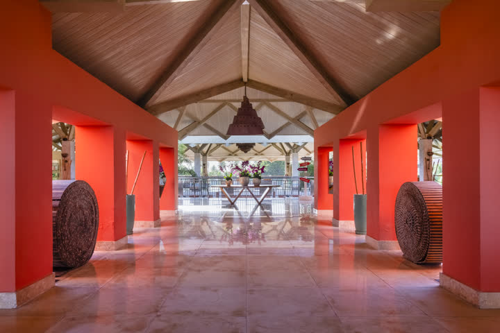 Lobby do complexo em Praia do Forte