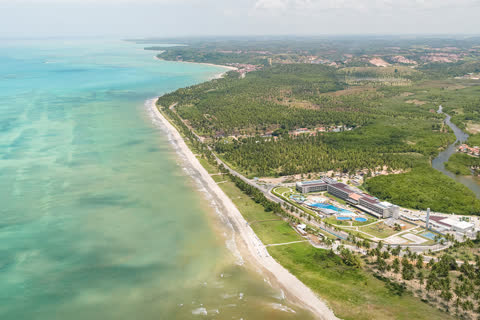 Vista aérea do Japaratinga Lounge Resort